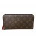 LOUIS VUITTON (ルイ ヴィトン) 草間彌生 (クサマヤヨイ) LOUIS VUITTON 草間彌生 モノグラム アンソリット 長財布 ブラウン×レッド：28000円
