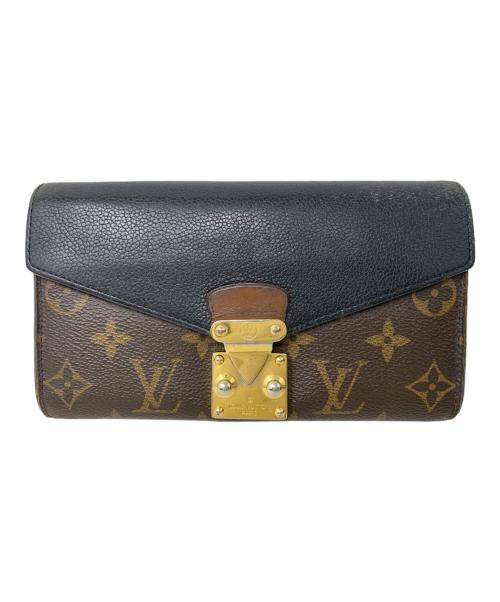 LOUIS VUITTON（ルイ ヴィトン）LOUIS VUITTON (ルイ ヴィトン) LOUIS VUITTON モノグラム ポルトフォイユ・パラス 長財布 ブラック×ブラウンの古着・服飾アイテム