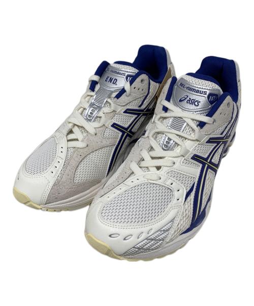 asics（アシックス）asics (アシックス) END. (エンド) asics END. GEL-NIMBUS 10.1 ローカットスニーカー ホワイト×ブルー サイズ:29㎝  未使用品の古着・服飾アイテム