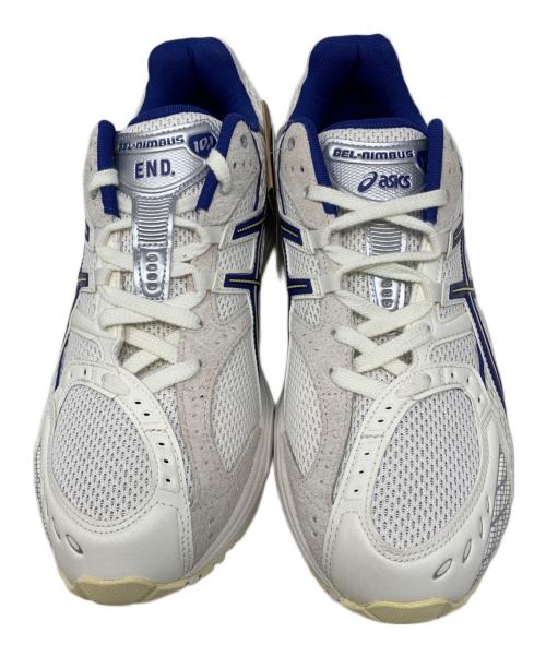 asics（アシックス）asics (アシックス) END. (エンド) asics END. GEL-NIMBUS 10.1 ローカットスニーカー ホワイト×ブルー サイズ:29㎝  未使用品の古着・服飾アイテム