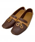 LOUIS VUITTONルイ ヴィトン）の古着「LOUIS VUITTON モノグラムフラワー INTREPIDE LOAFER  モカシンシューズ」｜ブラウン