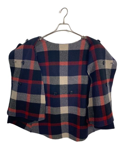 BLUE LABEL CRESTBRIDGE（ブルーレーベルクレストブリッジ）BLUE LABEL CRESTBRIDGE (ブルーレーベルクレストブリッジ) BLUE LABEL CRESTBRIDGE ポンチョ ネイビー サイズ:38の古着・服飾アイテム