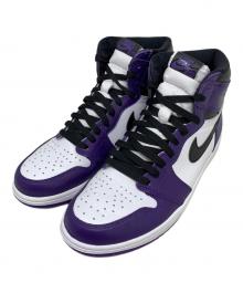 NIKE（ナイキ）の古着「NIKE Air Jordan 1 Retro High OG "Court Purple ハイカットスニーカー」｜ホワイト×パープル