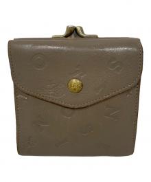 IL BISONTE（イル ビゾンテ）の古着「IL BISONTE クラフトエンボスドロゴ 財布」｜ベージュ