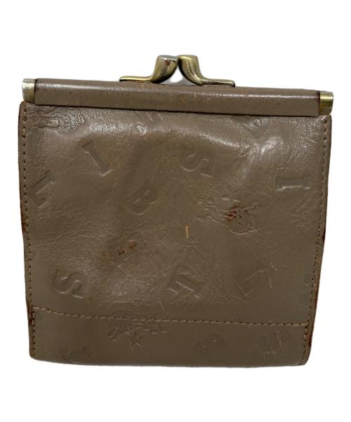 IL BISONTE（イル ビゾンテ）IL BISONTE (イル ビゾンテ) IL BISONTE クラフトエンボスドロゴ 財布 ベージュの古着・服飾アイテム