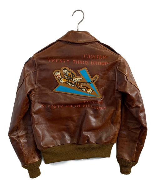 ROUGH WEAR（ROUGH WEAR）ROUGH WEAR (ROUGH WEAR) Buzz Rickson's (バズリクソンズ) ROUGH WEAR Buzz Rickson's フライトジャケット A-2 ブラウン サイズ:34の古着・服飾アイテム