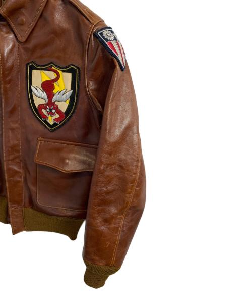 ROUGH WEAR（ROUGH WEAR）ROUGH WEAR (ROUGH WEAR) Buzz Rickson's (バズリクソンズ) ROUGH WEAR Buzz Rickson's フライトジャケット A-2 ブラウン サイズ:34の古着・服飾アイテム