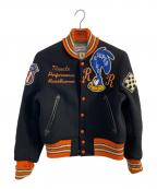 whitesville×LOONEY TUNESホワイツビル×ルーニーチューンズ）の古着「WHITESVILLE LOONEY TUNES スタジャン」｜ブラック