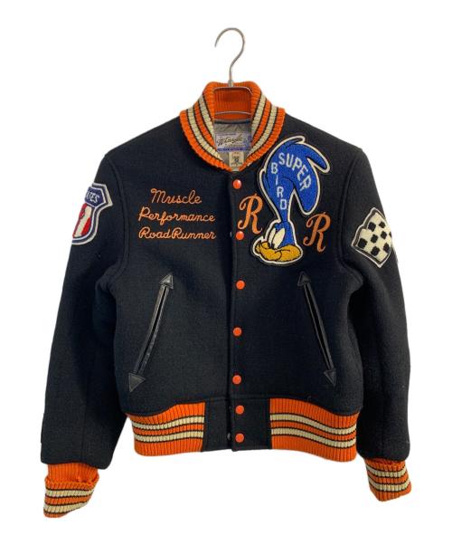 whitesville（ホワイツビル）WHITESVILLE (ホワイツビル) LOONEY TUNES (ルーニーチューンズ) WHITESVILLE LOONEY TUNES スタジャン ブラック サイズ:34の古着・服飾アイテム