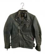 Schottショット）の古着「Schott ダブルライダースジャケット」｜グリーン