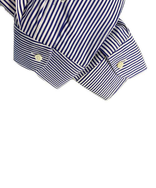 SHIPS DRESS（シップスドレス）SHIPS DRESS (シップスドレス) SHIPS DRESS ロンドンストライプイタリアンボタンダウンシャツ 長袖シャツ ネイビー×ホワイト サイズ:Mの古着・服飾アイテム