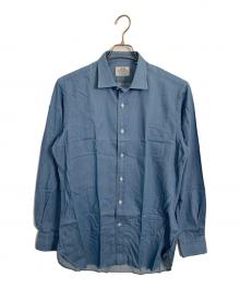 UNITED ARROWS（ユナイテッドアローズ）の古着「UNITED ARROWS ダンガリーショートワイドシャツ 長袖シャツ」｜ネイビー