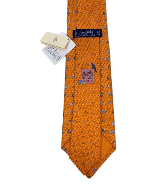 HERMES（エルメス）HERMES (エルメス) HERMES ネクタイ オレンジ サイズ:-の古着・服飾アイテム