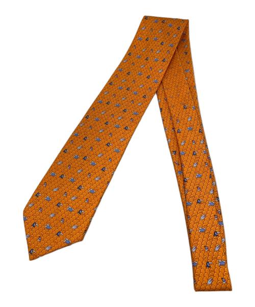 HERMES（エルメス）HERMES (エルメス) HERMES ネクタイ オレンジ サイズ:-の古着・服飾アイテム