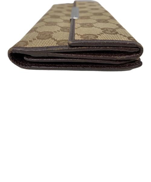 GUCCI（グッチ）GUCCI (グッチ) GUCCI GG 長財布 グレーの古着・服飾アイテム