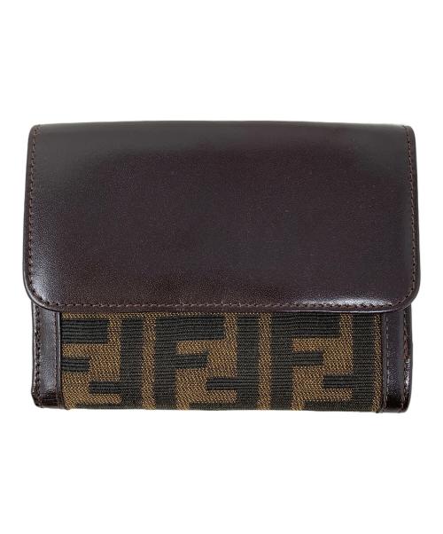 FENDI（フェンディ）FENDI (フェンディ) 2つ折り財布 ブラウンの古着・服飾アイテム