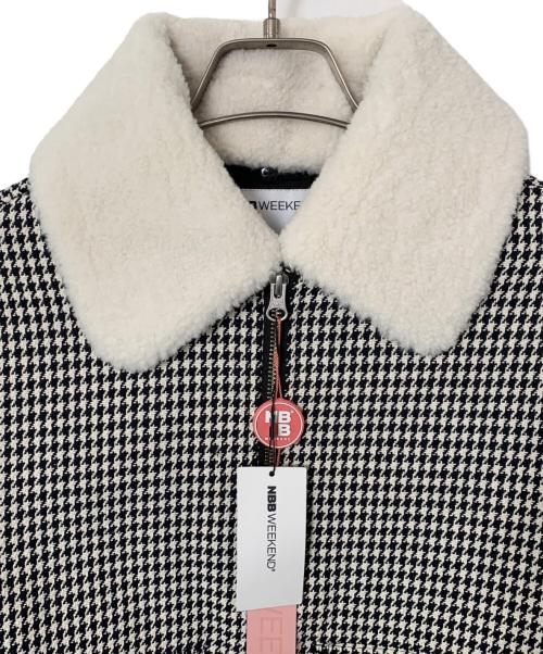 NBB WEEKEND（エヌビービーウィークエンド）NBB WEEKEND (エヌビービーウィークエンド) NBB WEEKEND ブルゾン ホワイト×ブラック サイズ:1の古着・服飾アイテム