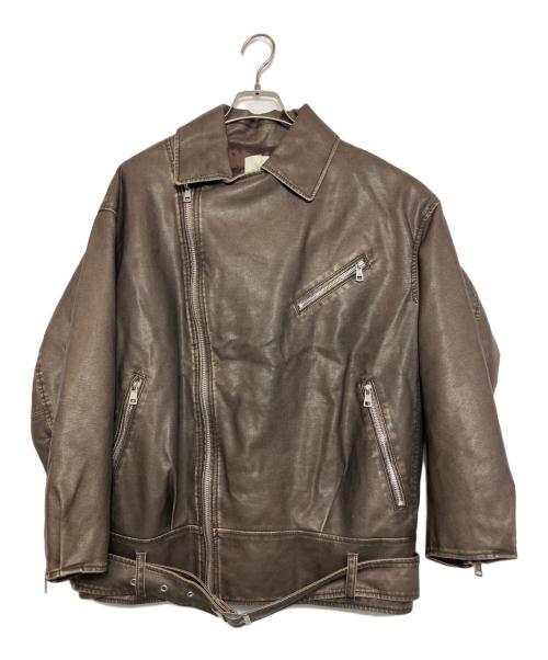 Sea Room lynn（シールームリン）Sea Room Lynn (シールームリン) Sea Room Lynn (シールームリン) ECOレザーBIGライダースダブルライダースジャケット ブラウン サイズ:S 未使用品の古着・服飾アイテム