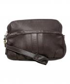 GUCCIグッチ）の古着「レザーショルダーバッグ」｜ブラウン