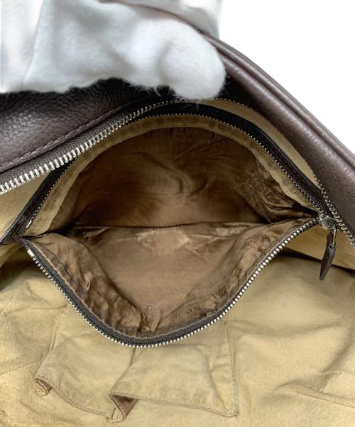 GUCCI（グッチ）GUCCI (グッチ) レザーショルダーバッグ ブラウンの古着・服飾アイテム