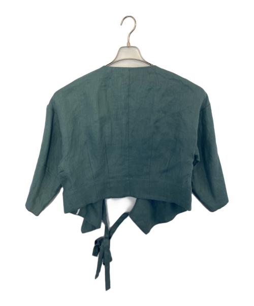 JANE SMITH（ジェーンスミス）JANE SMITH (ジェーンスミス) JANE SMITH リネンカシュクール グリーン サイズ:38 未使用品の古着・服飾アイテム