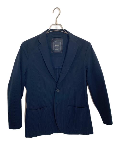 HERNO（ヘルノ）HERNO (ヘルノ) シアサッカージャケット ネイビー サイズ:46の古着・服飾アイテム