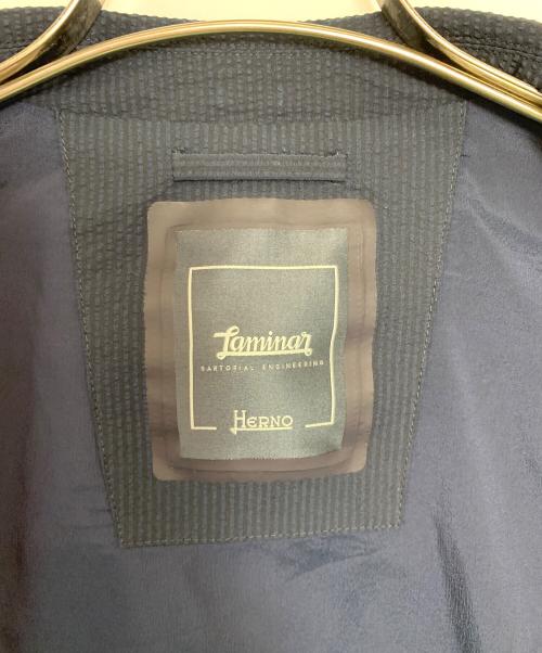 HERNO（ヘルノ）HERNO (ヘルノ) シアサッカージャケット ネイビー サイズ:46の古着・服飾アイテム