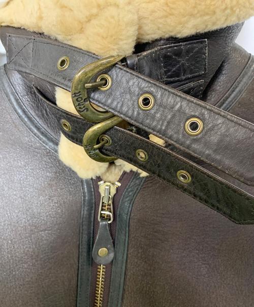 DUROJAC BY Schott（ショット）DUROJAC BY SCHOTT (ショット) B-3ムートンジャケット ブラウン×ベージュ サイズ:40の古着・服飾アイテム