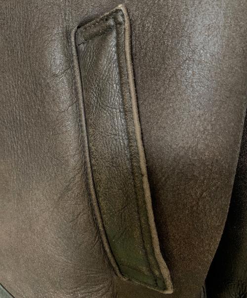 DUROJAC BY Schott（ショット）DUROJAC BY SCHOTT (ショット) B-3ムートンジャケット ブラウン×ベージュ サイズ:40の古着・服飾アイテム