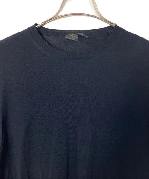 PRADA（プラダ）PRADA (プラダ) PRADA 薄手ニット ネイビー サイズ:50の古着・服飾アイテム