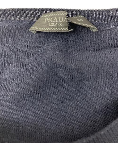 PRADA（プラダ）PRADA (プラダ) PRADA 薄手ニット ネイビー サイズ:50の古着・服飾アイテム