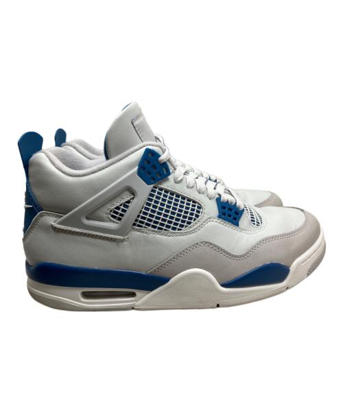 NIKE（ナイキ）NIKE (ナイキ) NIKE Air Jordan 4 Retro スニーカー ホワイト×ブルー サイズ:27.5ｃｍの古着・服飾アイテム