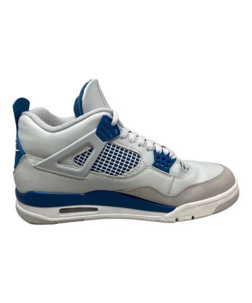NIKE（ナイキ）NIKE (ナイキ) NIKE Air Jordan 4 Retro スニーカー ホワイト×ブルー サイズ:27.5ｃｍの古着・服飾アイテム