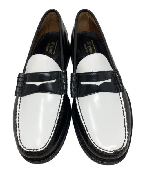 G.H.BASS（ジーエイチバス）G.H.BASS (ジーエイチバス) G.H.BASS WEEJUNS ローファー ホワイト×ブラック サイズ:27㎝の古着・服飾アイテム