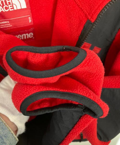 THE NORTH FACE（ザ ノース フェイス）THE NORTH FACE (ザ ノース フェイス) SUPREME (シュプリーム) フリースジャケット レッド×ブラック サイズ:-の古着・服飾アイテム