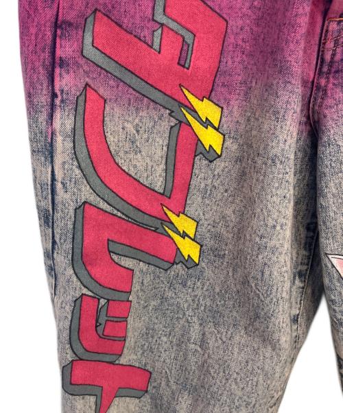 doublet（ダブレット）doublet (ダブレット) デニムパンツ ANIME HAND PAINTING DENIM PANTS ショッキングピンク サイズ:MEDIUMの古着・服飾アイテム