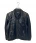 UNION STATION（ユニオンステーション）の古着「UNION STATION ラムレザースタンドカラージャケット」｜ブラック