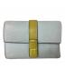 LOEWE（ロエベ）の古着「LOEWE バーティカル ウォレット スモール（ソフトグレインカーフ） 財布」｜スカイブルー×グリーン
