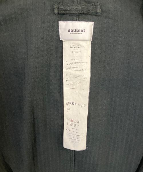 doublet（ダブレット）doublet (ダブレット) CORDUROY CUT-OFF JACKET ブラック サイズ:MEDIUMの古着・服飾アイテム