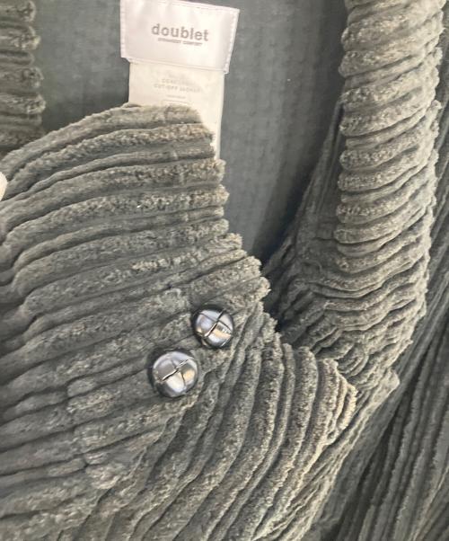 doublet（ダブレット）doublet (ダブレット) CORDUROY CUT-OFF JACKET ブラック サイズ:MEDIUMの古着・服飾アイテム