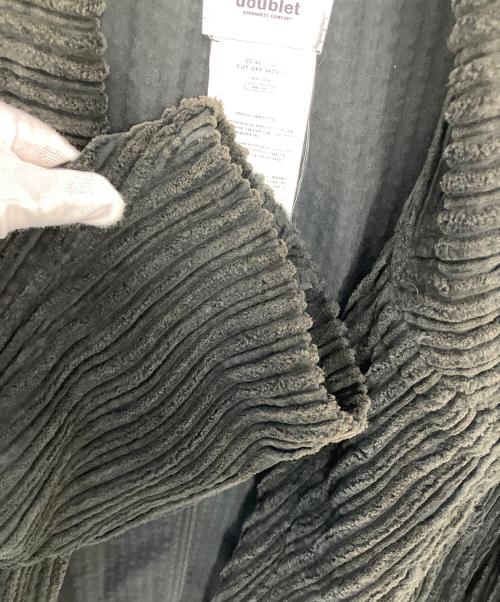 doublet（ダブレット）doublet (ダブレット) CORDUROY CUT-OFF JACKET ブラック サイズ:MEDIUMの古着・服飾アイテム