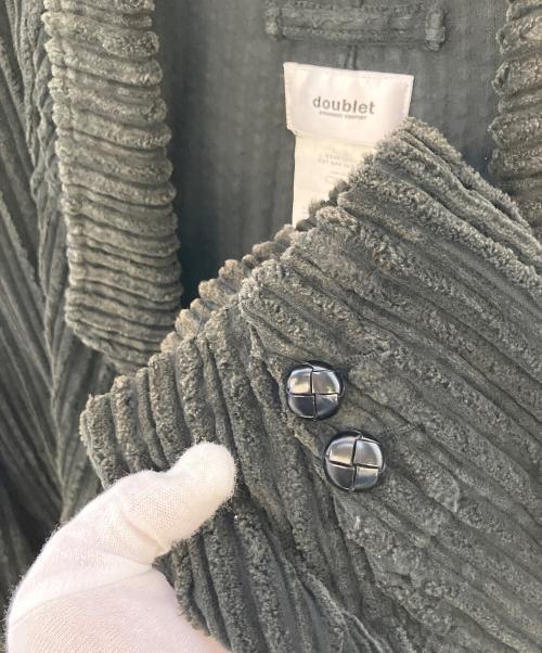 doublet（ダブレット）doublet (ダブレット) CORDUROY CUT-OFF JACKET ブラック サイズ:MEDIUMの古着・服飾アイテム