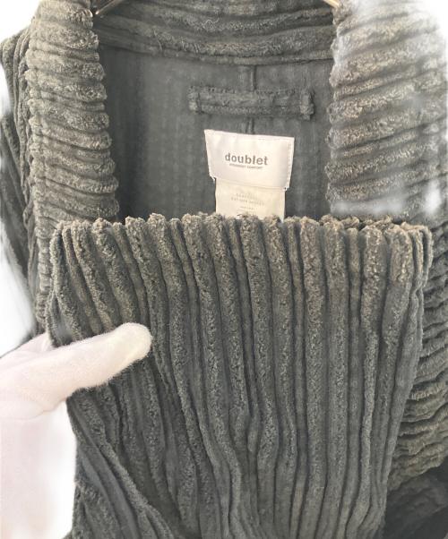doublet（ダブレット）doublet (ダブレット) CORDUROY CUT-OFF JACKET ブラック サイズ:MEDIUMの古着・服飾アイテム