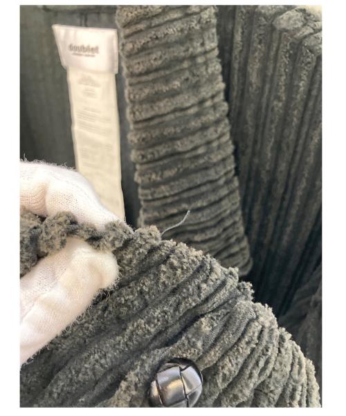 doublet（ダブレット）doublet (ダブレット) CORDUROY CUT-OFF JACKET ブラック サイズ:MEDIUMの古着・服飾アイテム