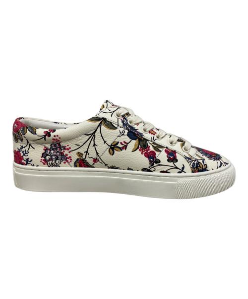 TORY BURCH（トリーバーチ）TORY BURCH (トリーバーチ) TORY BURCH Amalia Floral Print Lace Up Sneakers スニーカー ホワイト×ピンク×グリーン サイズ:7Mの古着・服飾アイテム