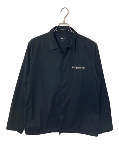 HUF（ハフ）HUF (ハフ) HUF NEVER YOURS COACH SHIRT ブラック サイズ:Lの古着・服飾アイテム