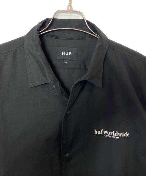 HUF（ハフ）HUF (ハフ) HUF NEVER YOURS COACH SHIRT ブラック サイズ:Lの古着・服飾アイテム