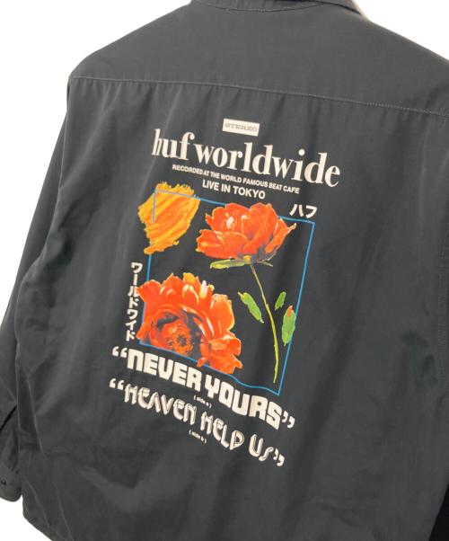 HUF（ハフ）HUF (ハフ) HUF NEVER YOURS COACH SHIRT ブラック サイズ:Lの古着・服飾アイテム