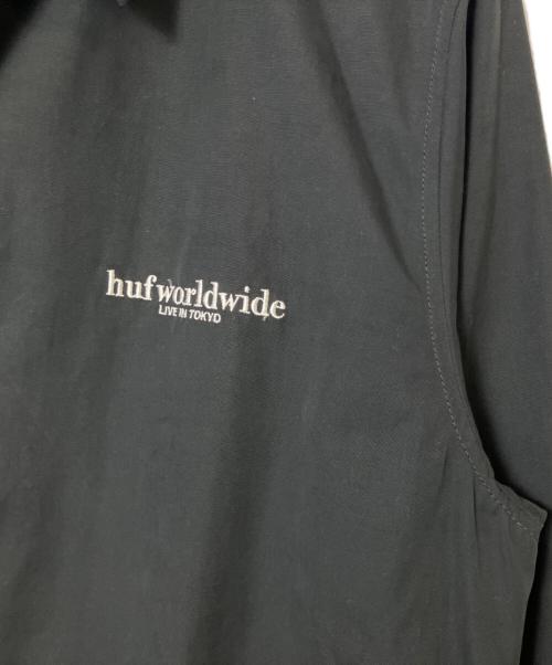 HUF（ハフ）HUF (ハフ) HUF NEVER YOURS COACH SHIRT ブラック サイズ:Lの古着・服飾アイテム