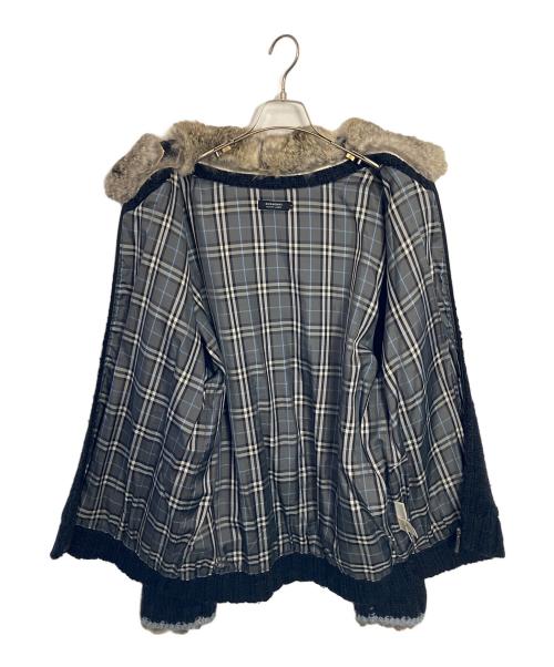 BURBERRY BLACK LABEL（バーバリーブラックレーベル）BURBERRY BLACK LABEL (バーバリーブラックレーベル) ラニットファーニットブルゾン ブラック サイズ:3の古着・服飾アイテム